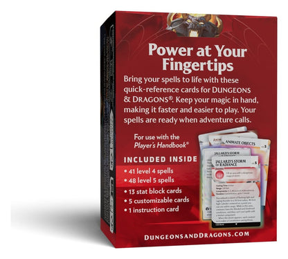 Dungeons & Dragons RPG Reference Cards: Spells (Levels 4-5) *English Version*