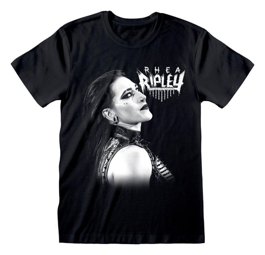 WWE T-Shirt Rhea Ripley Faded Photo Black Size XL