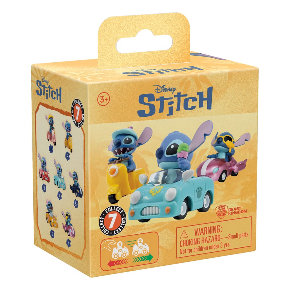Lilo & Stitch Zoom Hero Pullback Vehicles with Figures Stitch (Blind Box Ver.) Assortment (12) YuMe Toys