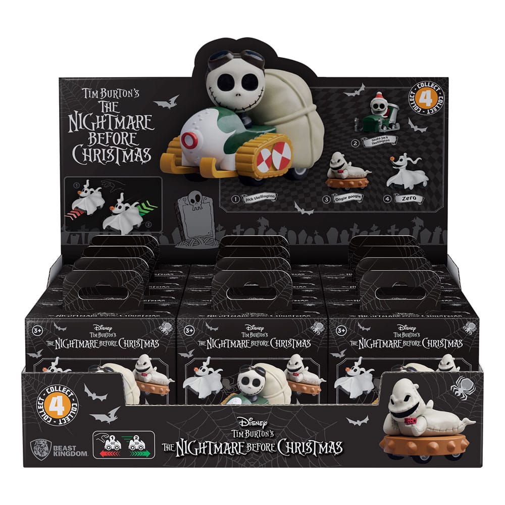 Nightmare Before Christmas Zoom Hero Pullback Vehicles with Figures (Blind Box Ver.) Assortment (12) - FanofThings.co.uk
