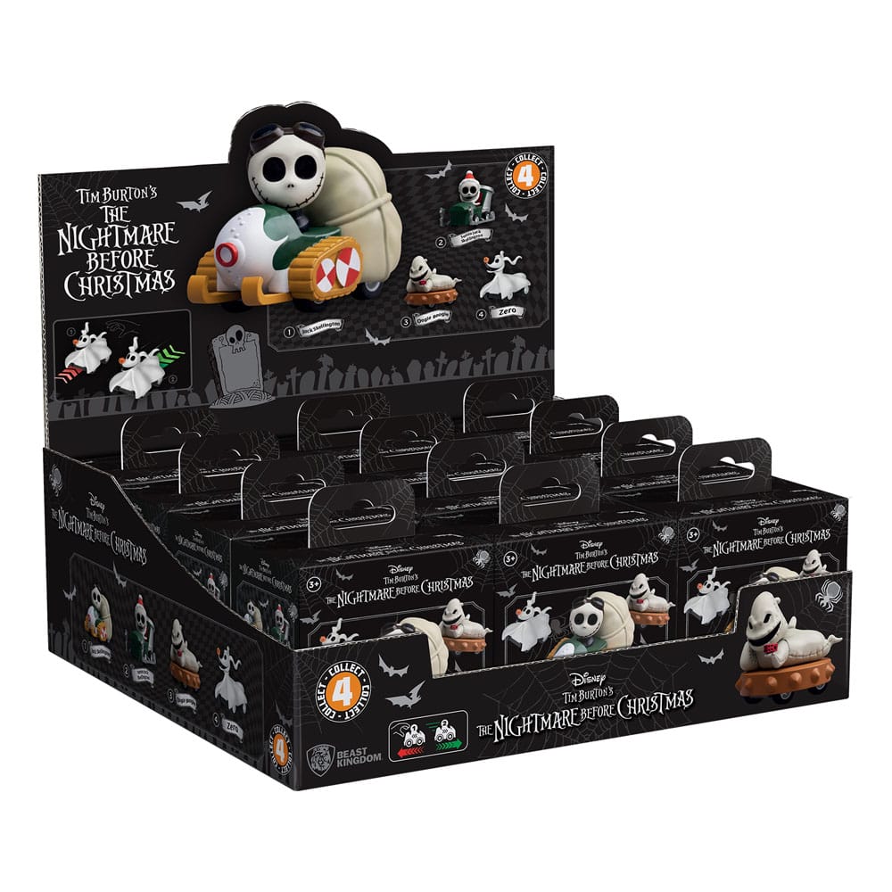 Nightmare Before Christmas Zoom Hero Pullback Vehicles with Figures (Blind Box Ver.) Assortment (12) - FanofThings.co.uk