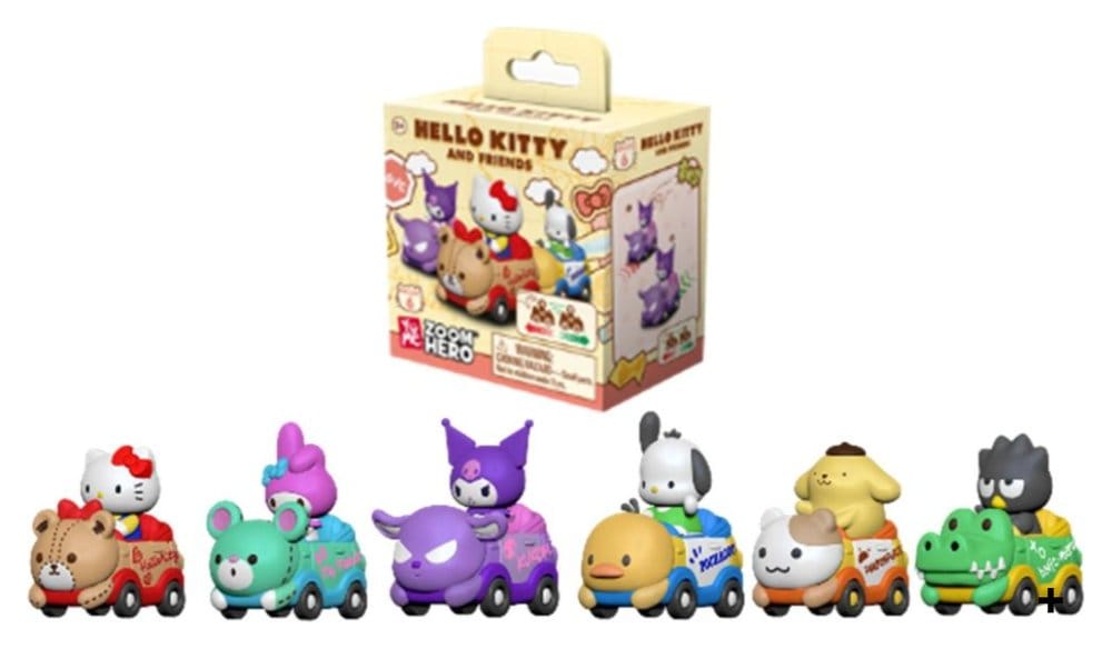 Sanrio Zoom Hero Pullback Vehicles with Figures Hello Kitty and Friends Series 1 Blind Box Display (12)