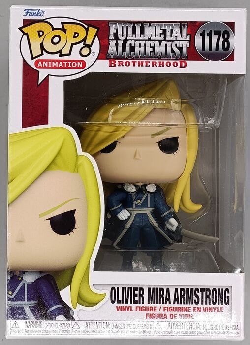 1178 Olivier Mira Armstrong - Fullmetal Alchemist - Brand New Funko POP in Protector Funko