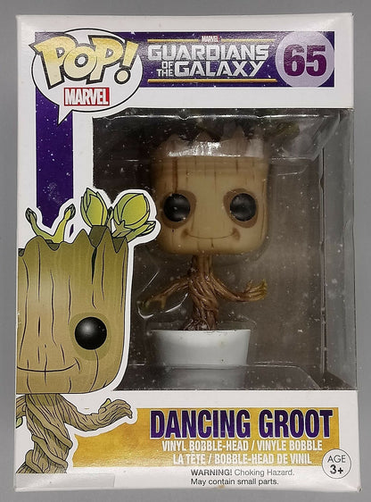 65 Dancing Groot Marvel Guardians of the Galaxy Box Damaged Funko POP