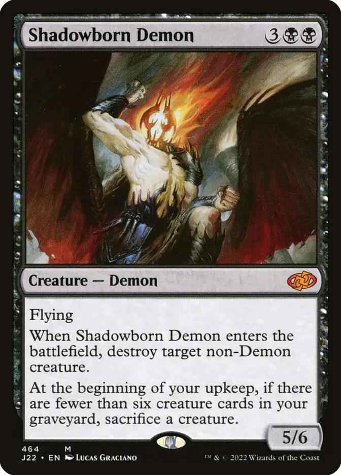 464 - Shadowborn Demon - Jumpstart 2022 - Normal - Magic: The Gathering Card