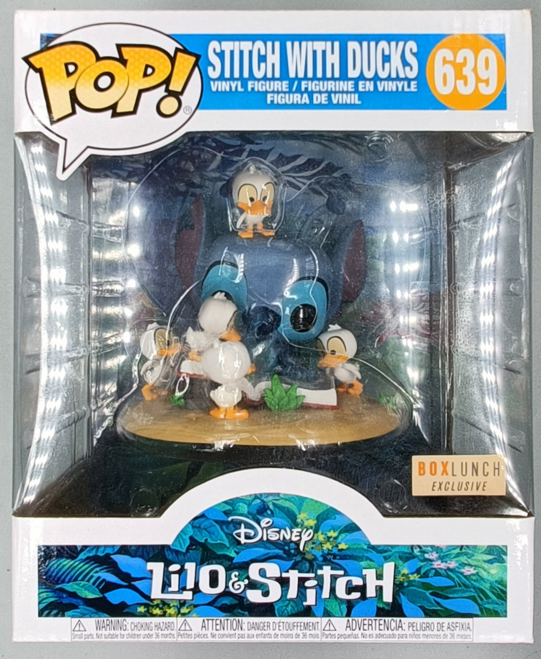 639 Stitch with Ducks - Deluxe - Disney Lilo & Stich - Box Damaged Funko POP