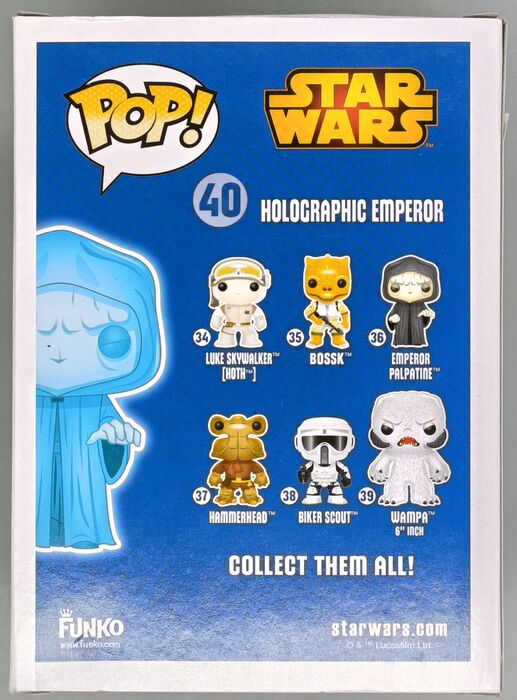 40 Holographic Emperor - Glow - Star Wars Funko POP