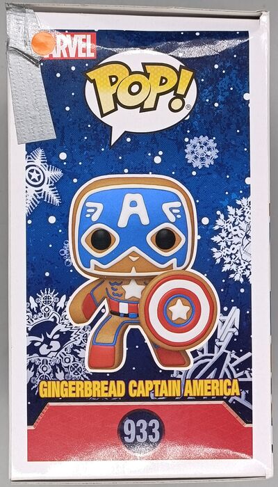933 Gingerbread Captain America - Marvel - Box Damaged Funko POP