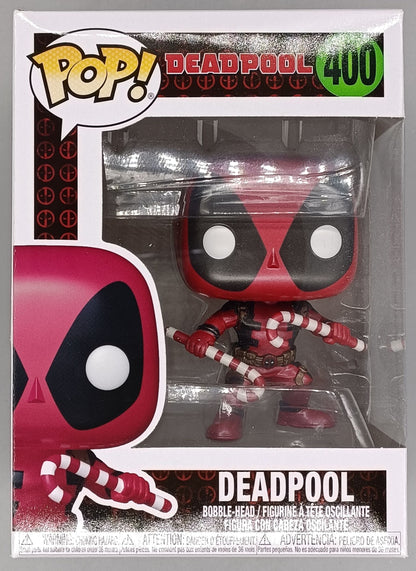 400 Deadpool (w/ Candy Canes) Metallic Marvel Funko POP - Box Damaged Funko