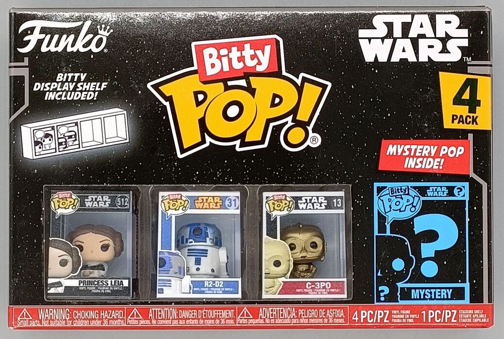 Star Wars Funko Bitty POP Vinyl Figure 4-Pack Princess Leia - New Funko Bitty POP