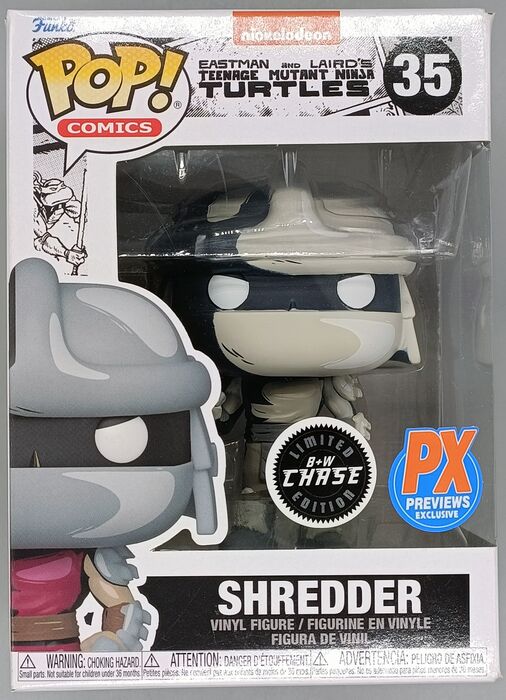 35 Shredder B&W Chase - Teenage Mutant Ninja Turtles Box Damaged Funko POP Funko
