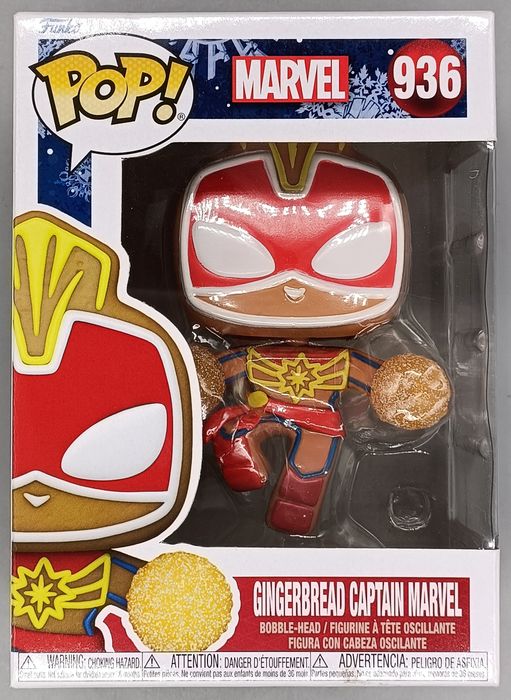 936 Gingerbread Captain Marvel - Marvel Funko POP