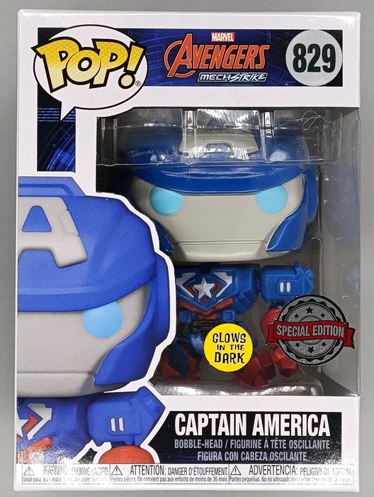 829 Captain America - Glow - Marvel Mech Funko POP