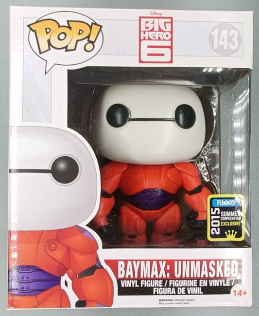143 Baymax Unmasked - 6 Inch - Disney Big Hero 6 - 1008pc LE - 2015 Con Funko POP Funko