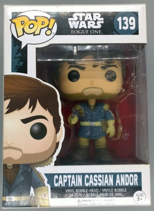 139 Captain Cassian Andor Star Wars Rogue One Box Damaged Funko POP Funko