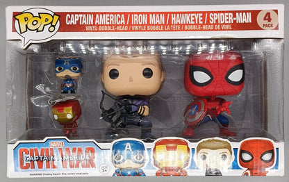 [4 Pack] Captain America / Iron Man / Hawkeye / Spide Box Damaged Funko POP Funko
