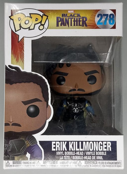 278 Erik Killmonger - Marvel Black Panther Box Damaged Funko POP