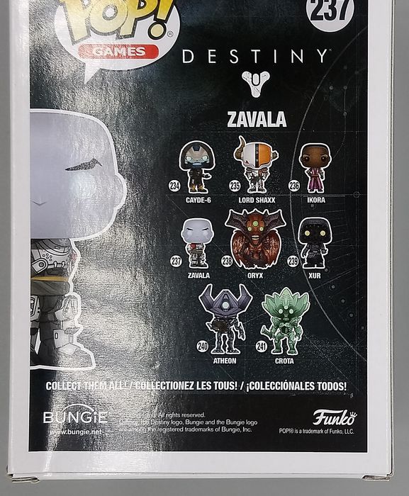 237 Zavala - Destiny - Box Damaged Funko POP