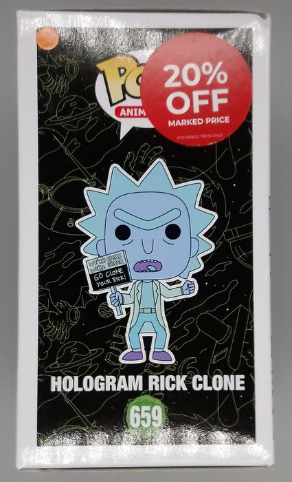 659 Hologram Rick Clone - Rick and Morty - Box Damaged Funko POP