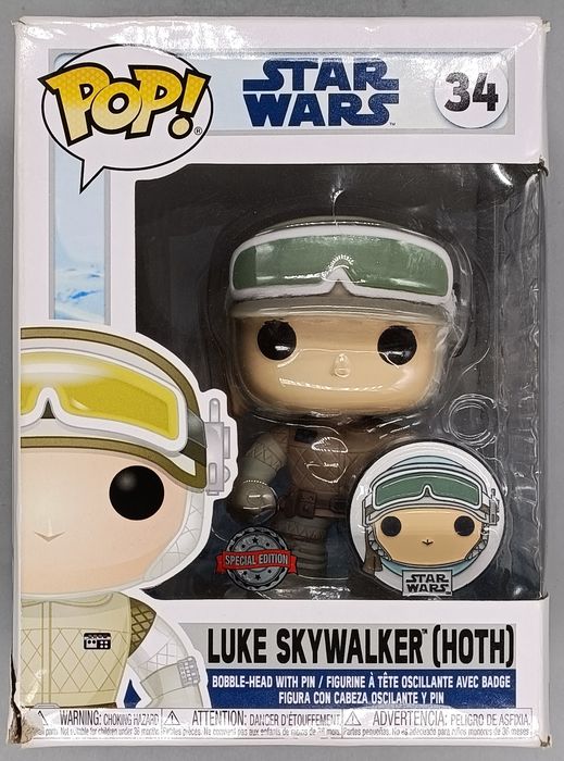 34 Luke Skywalker (Hoth w/ Pin) Star Wars - Box Damaged Funko POP