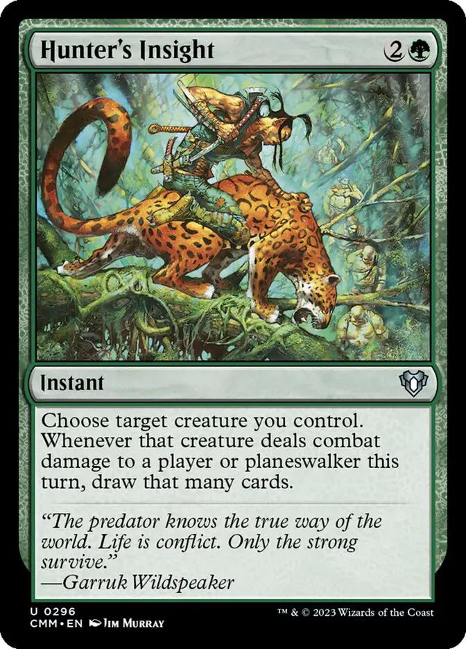 296 - Hunter's Insight - Commander Masters - Normal - Magic: The Gathering Card