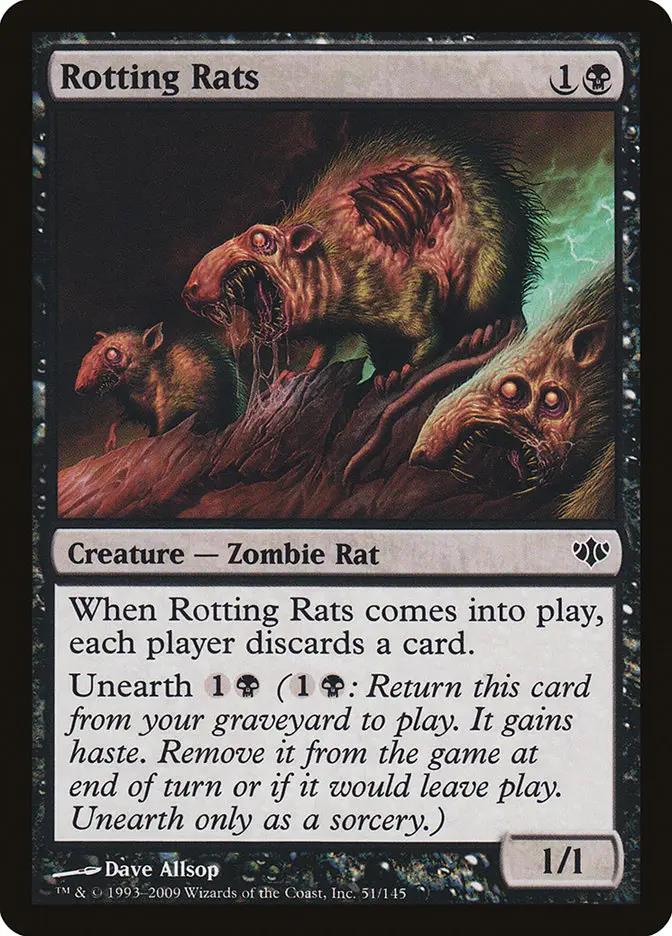 51 - Rotting Rats - Conflux - Normal - Magic: The Gathering Card