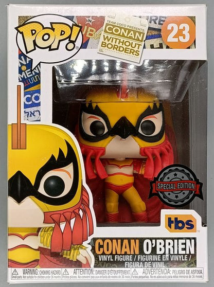 23 Conan O'Brien (Luchador) - Conan Without Borders Box Damaged Funko POP