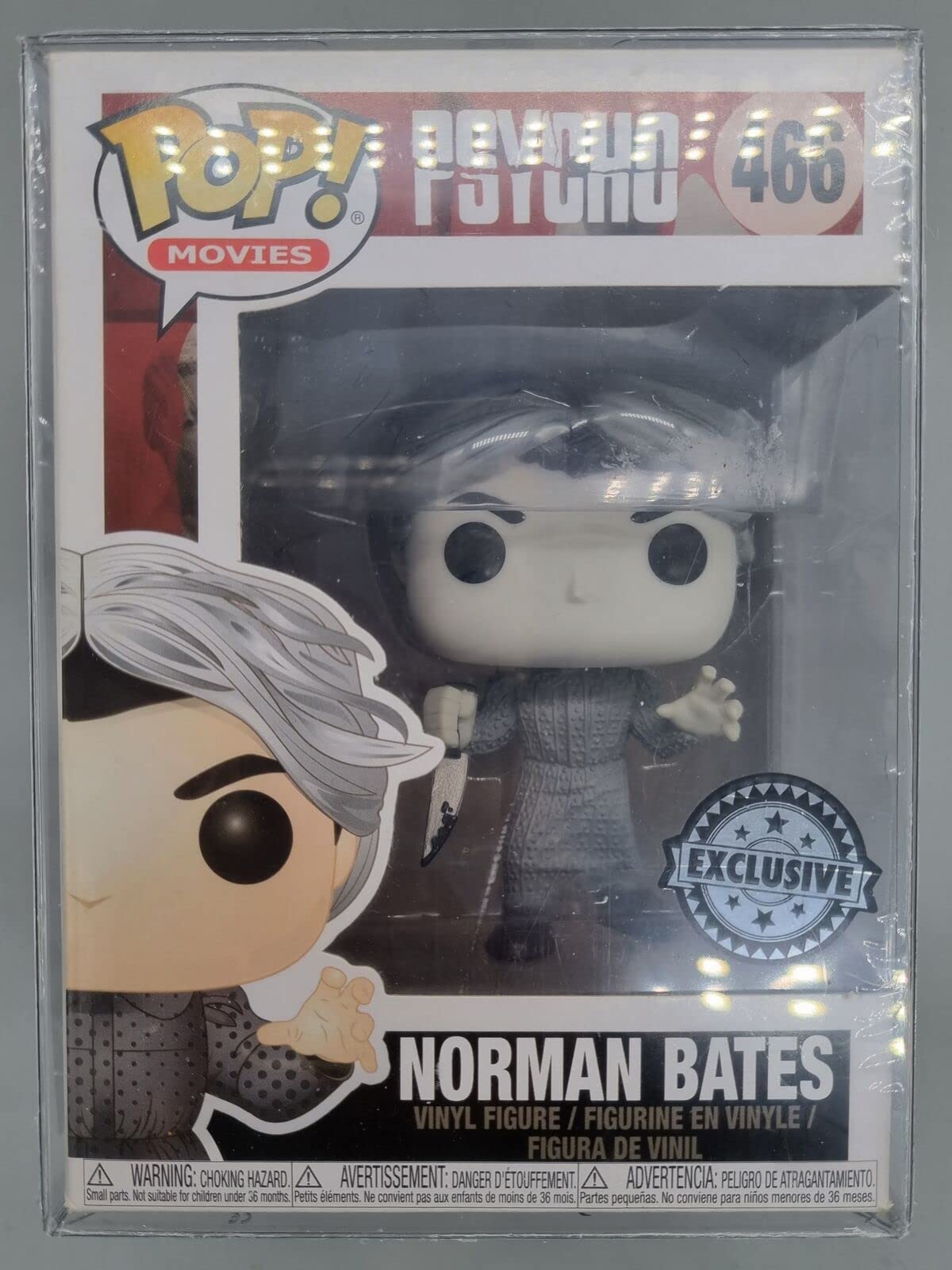 466 Norman Bates - B&W - Horror - Psycho - Funko POP - Box Damaged