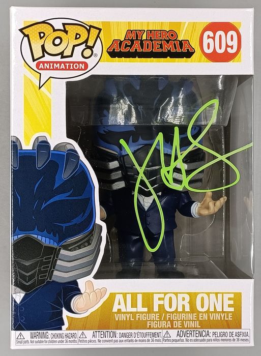 609 All For One - My Hero Academia John Swasey Signed COA Funko POP