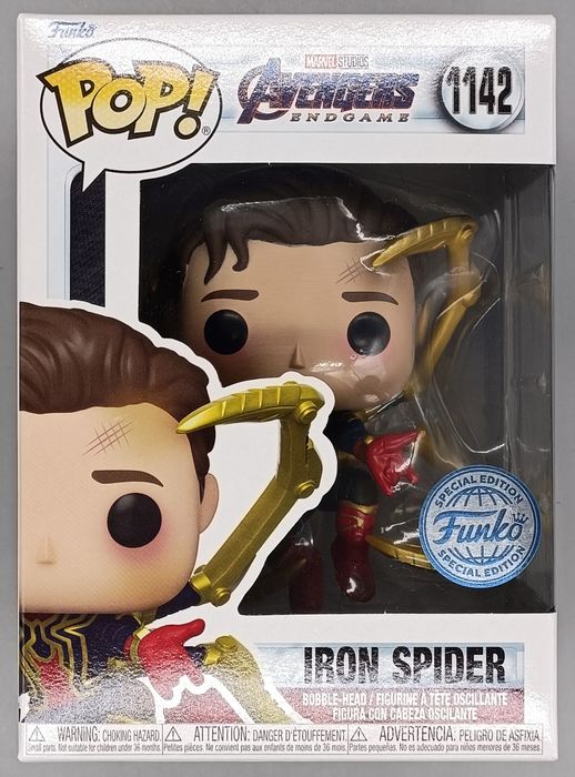 1142 Iron Spider (Unmasked) Marvel Avengers Endgame - Box Damaged Funko POP Funko