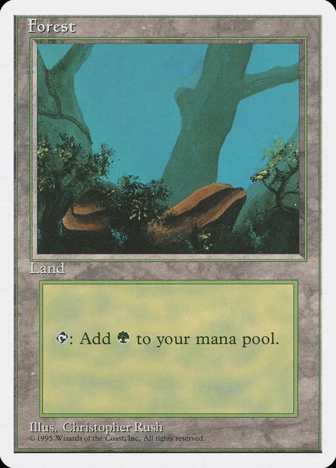 376 - Forest - Fourth Edition - Normal - Magic: The Gathering Card