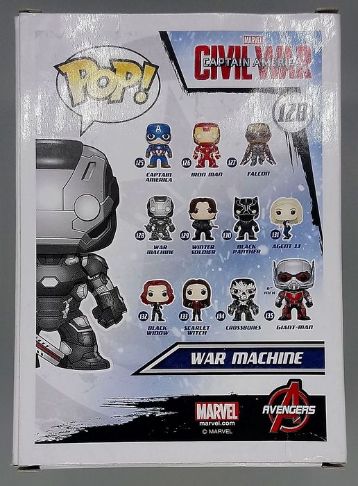 128 War Machine - Marvel Captain America Civil War Box Damaged Funko POP