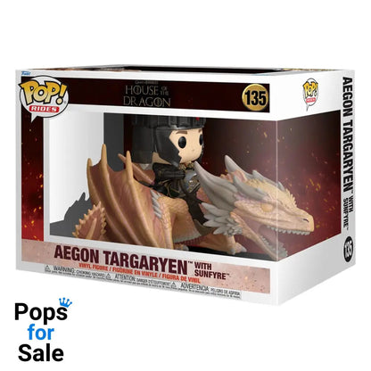 135 Aegon Targaryen with Sunfyre - Rides House of the Dragon Funko POP - Brand New