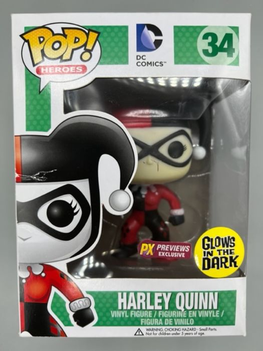 34 Harley Quinn - Glow - DC Comics - Box Damaged Funko POP