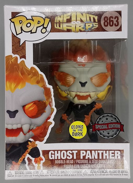 863 Ghost Panther Glow - Marvel Infinity Warps - Box Damaged Funko POP