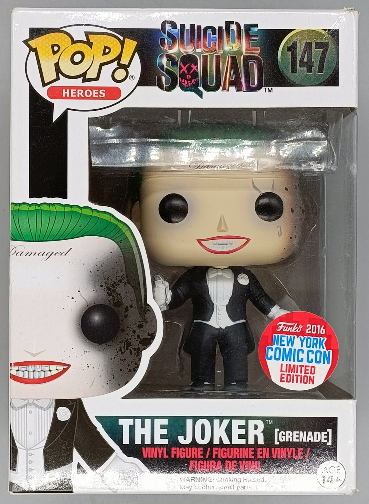 147 The Joker (Grenade) - Suicide Squad - 2016 Con - Box Damaged Funko POP Funko