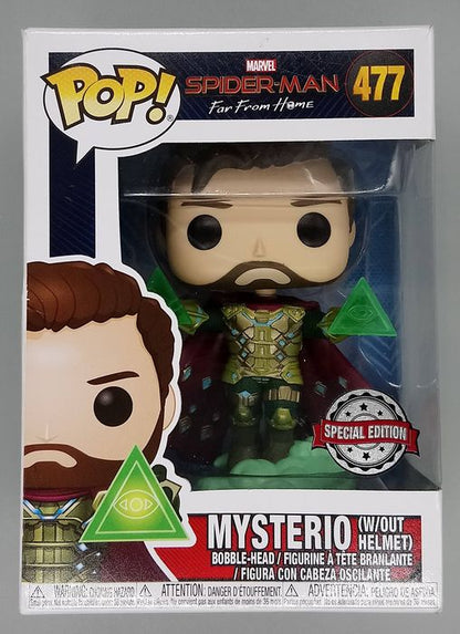 477 Mysterio (w/out Helmet) Marvel Spider-Man Fa Box Damaged Funko POP Funko