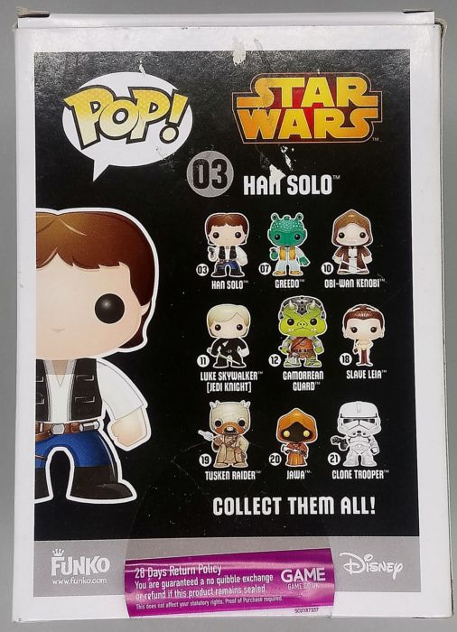 03 Han Solo (Vault Edition) - Star Wars - Box Damaged Funko POP