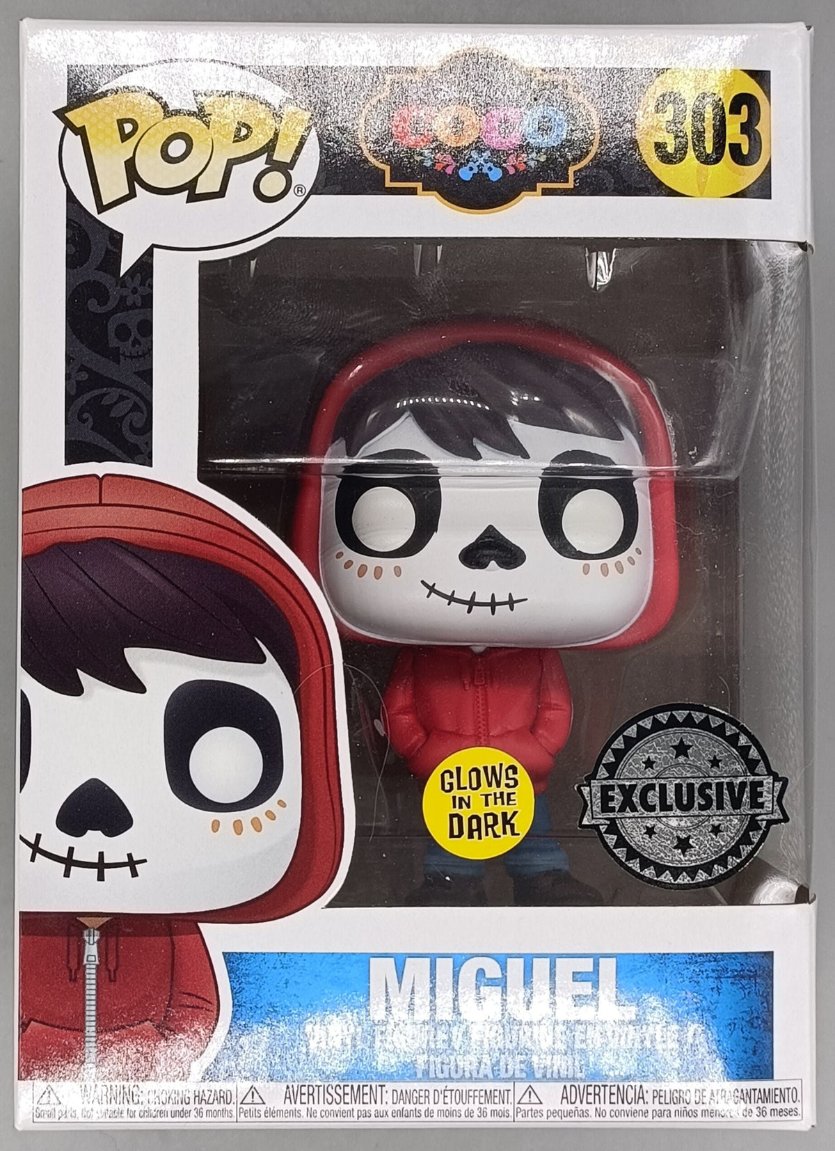303 Miguel - Glow - Disney Coco -Funko POP - Box Damaged Funko