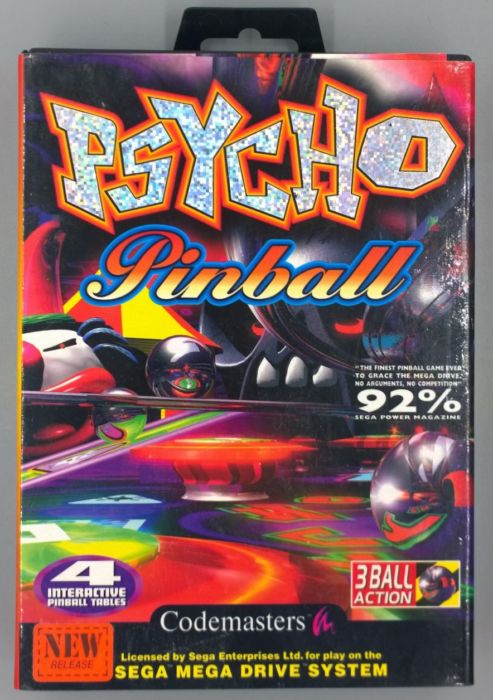 Psycho Pinball for Sega MegaDrive Mega Drive - UK CIB Codemasters