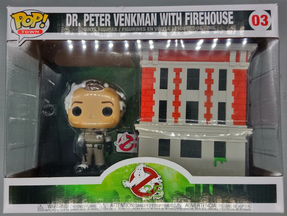 03 Dr. Peter Venkman with Firehouse Ghostbusters Box Damaged Funko POP Funko