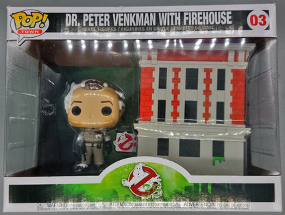 03 Dr. Peter Venkman with Firehouse Ghostbusters Box Damaged Funko POP Funko